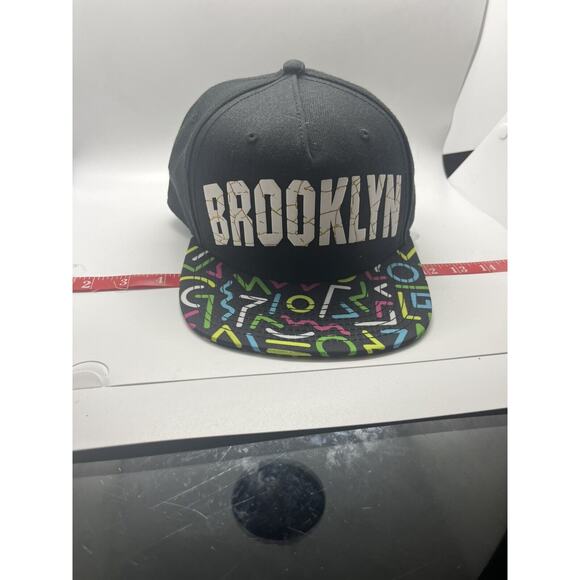 Brooklyn Hat Co., Baseball Cap, Black w/ Multi-color Bill, One Size - Picture 1 of 6